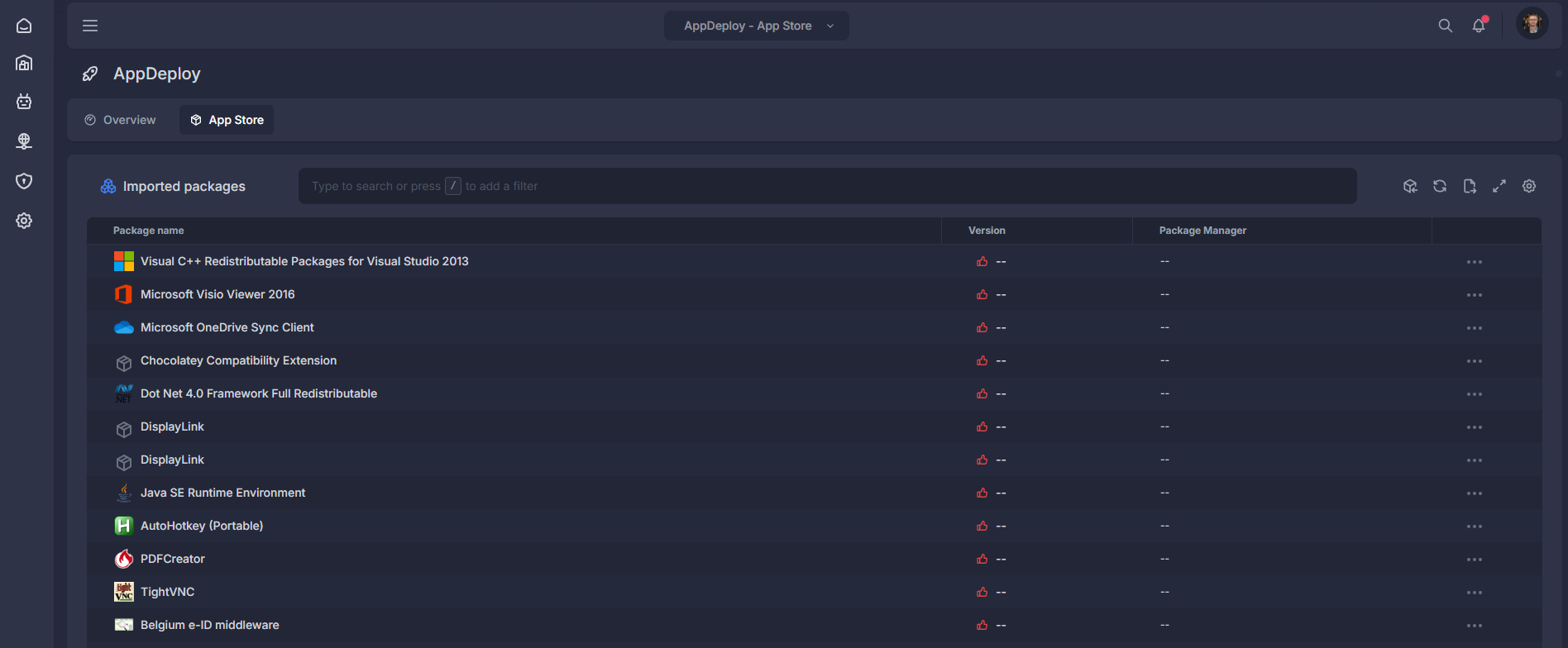 Automated patch management dashboard showing deployment status