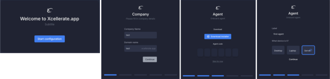 Xcellerate.app onboarding wizard